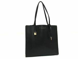 1円 ■美品■ MARC JACOBS マークジェイコブス レザー トートバッグ ショルダー 肩掛け レディース ブラック系 AY3641