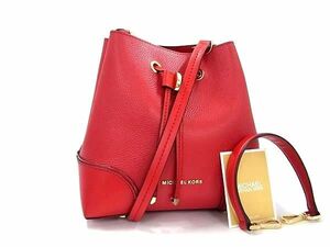 1 jpy # ultimate beautiful goods # MICHAEL KORS Michael Kors leather 2WAY handbag shoulder bag shoulder .. bag lady's red group AY3569