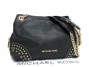 1 jpy # ultimate beautiful goods # MICHAEL KORS Michael Kors leather chain tote bag shoulder shoulder .. lady's black group AY3543