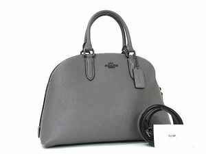 1円 COACH コーチ 30951 クイン サッチェル レザー 2WAY クロスボディ ショルダー ハンドバッグ トート レディース グレー系 AY3674