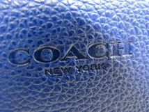 ■新品■未使用■ COACH コーチ 58102 レザー ラウンドファスナー 長財布 ウォレット 小銭入れ 札入れ ブルー系 AV9132_画像6