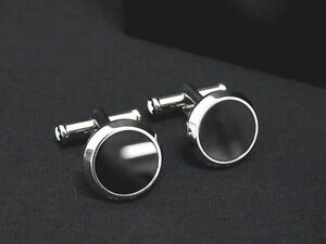# ultimate beautiful goods # MONT BLANC Montblanc cuffs cuff links business gentleman men's silver group × black group FC0087