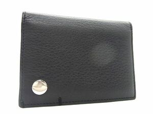 ■新品同様■ DIOR HOMME ディオールオム レザー カードケース カード入れ 名刺入れ メンズ ブラック系 AV8953