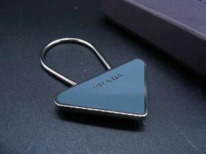 # как новый # PRADA Prada M713 кольцо для ключей брелок для ключа очарование серый серия × оттенок серебра AS9648