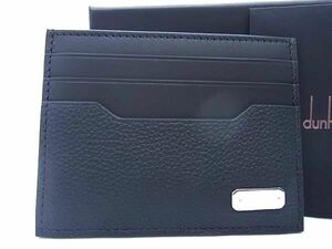 # new goods # unused # dunhill Dunhill leather card-case card inserting pass case ticket holder men's black group AS8184