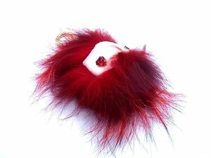 # as good as new # FENDI Fendi fur color stone Heart key ring key holder charm lady's red group FA0540