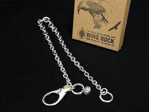 ■極美品■ WINGROCK ウィングロック SV925×K18 ウォレットチェーン ストラップ シルバー系 AW5423