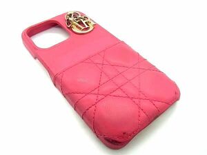 ChristianDior Dior reti Dior kana -ju кожа iPhone13 Pro соответствует iPhone кейс смартфон кейс розовый серия FA1220