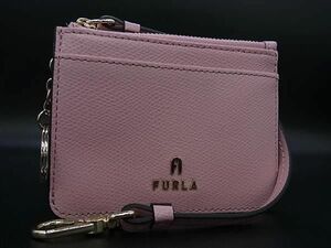 # present goods # new goods # unused # FURLA Furla leather f rug men to case coin case card-case change purse . pink series FA7843