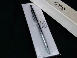 ■新品同様■ CROSS クロス ボールペン 筆記用具 文房具 ステーショナリー シルバー系×ブラック系 DD6918
