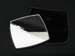 ■美品■ CHANEL シャネル ココマーク コンパクトミラー 手鏡 コスメ レディース ブラック系 DD5094