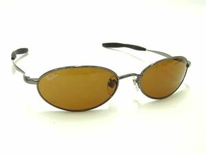 1円 ■極美品■ Ray-Ban レイバン RB8014 Titanium β 004/33 サングラス 眼鏡 アイウェア メンズ レディース シルバー系 AY4030
