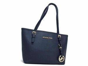 1 иен # прекрасный товар # MICHAEL KORS Michael Kors кожа большая сумка ручная сумочка сумка на плечо женский темно-синий серия AY3401