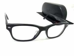 1円 ■美品■ Ray-Ban レイバン RB 5345-D 度入り メガネ 眼鏡 メンズ レディース ブラック系×レンズ クリア AY3693