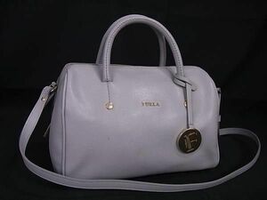 1 иен # прекрасный товар # FURLA Furla Linda кожа Cross корпус сумка на плечо наклонный .. плечо .. женский светло-серый серия BK1811