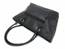 1円 ■美品■ Roberta di Camerino ロベルタ ディ カメリーノ PVC×レザー ハンドバッグ ショルダー トート メンズ ブラック系 AY3446_画像3