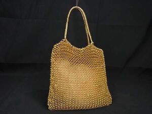 1 jpy # beautiful goods # ANTEPRIMA Anteprima PVC wire rhinestone handbag tote bag lady's gold group BL0726