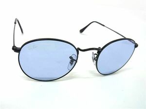 1円 ■極美品■ Ray-Ban レイバン RB3447 ROUND METAL 002/64 50□21 145 サングラス メガネ 眼鏡 メンズ レディース ブラック系 FA5639