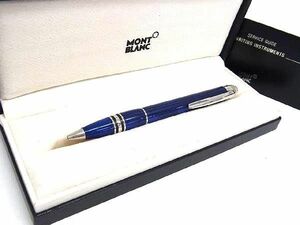 1円 MONT BLANC モンブラン ツイスト式 ボールペン 筆記用具 文房具 ステーショナリー ブルー系×シルバー系 AY3962