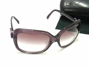 1 jpy # beautiful goods # CHANEL Chanel 5171-A c.1083/3P 60*17 135 2N here Mark ribbon sunglasses glasses I wear purple series AY4026