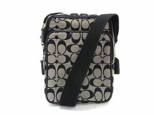1 jpy # beautiful goods # COACH Coach 4270 signature canvas Cross body shoulder bag diagonal .. black group AY1923