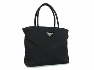 1円 ■美品■ PRADA プラダ テスートナイロン ハンドバッグ トートバッグ レディース ブラック系 BJ3098