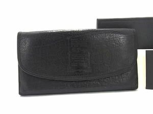 1 иен BVLGARI BVLGARY koretsio-ne кожа три складывать длинный кошелек бумажник . inserting кошелек для мелочи . оттенок черного FC5007