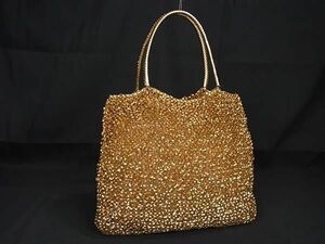 1 jpy # beautiful goods # ANTEPRIMA Anteprima PVC wire handbag tote bag lady's gold group BJ3068