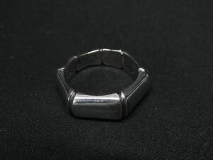 1 иен # прекрасный товар # GUCCI Gucci bamboo SV925 кольцо кольцо аксессуары примерно 15 номер мужской женский оттенок серебра AY3699
