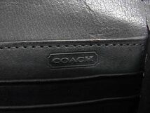 1円 ■美品■ COACH コーチ レザー 二つ折り 長財布 ウォレット 札入れ 小銭入れ カード入れ メンズ レディース ネイビー系 BL0823_画像6