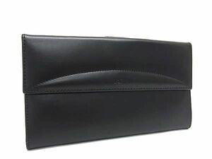 1 jpy # new goods # unused # LOEWE Loewe leather hook folding in half long wallet wallet . inserting change purse . men's lady's black group AY4494