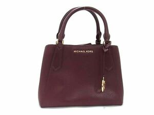 1 иен # новый товар # не использовался # MICHAEL KORS Michael Kors кожа ручная сумочка большая сумка женский бордо серия AY3419