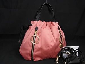 1 иен # превосходный товар # SeeByChloe See by Chloe поток атлас 2WAY Cross корпус сумка на плечо ручная сумочка женский розовый серия AY3498