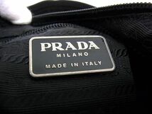 1円 PRADA プラダ テスートナイロン×レザー ショルダーバッグ ワンハンドルバッグ 肩掛け レディース ブラック系 AZ4265_画像6