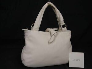 1 иен LOEWE Loewe дыра грамм napa кожа ручная сумочка большая сумка женский слоновая кость серия BL0616
