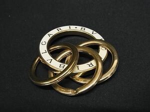 1 иен # прекрасный товар # BVLGARI BVLGARY BVLGARY кольцо для ключей брелок для ключа сумка очарование мужской женский оттенок золота × слоновая кость серия AZ3584