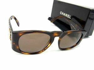 1 jpy # beautiful goods # CHANEL Chanel here Mark matelasse 01450 tortoise shell style sunglasses glasses glasses lady's clear brown group AY4155