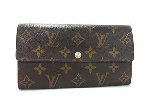 1円 LOUIS VUITTON ルイヴィトン M61734 モノグラム ポルトフォイユ サラ 二つ折り 長財布 ウォレット レディース ブラウン系 AY4778