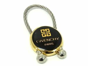 1円 GIVENCHY ジバンシィ キーホルダー バッグチャーム アクセサリー レディース メンズ ブラック系×ゴールド系 FB0657