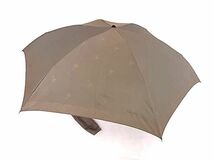 1円 Burberrys バーバリーズ 2段折り 折りたたみ傘 折り畳み傘 高級傘 アンブレラ 雨具 カーキ系 AW9590_画像1