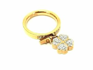 # прекрасный товар # Folli Follie Folli Follie clover стразы кольцо кольцо аксессуары указанный размер 50( примерно 9 номер ) оттенок золота DD3813