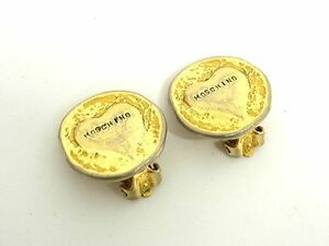 MOSCHINO Moschino clip type Heart earrings accessory lady's gold group DD4765