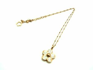 # beautiful goods # Folli Follie Folli Follie flower motif rhinestone necklace pendant accessory gold group DE1240