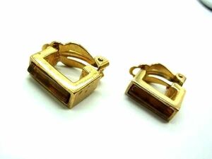 GIVENCHYji van si. clip type earrings accessory lady's gold group DE1894