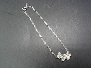 # beautiful goods # AGATHA Agata rhinestone dog bracele accessory lady's silver group DE2047