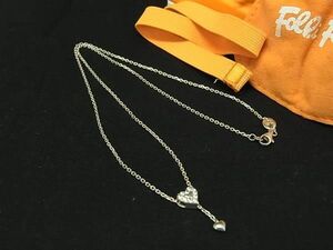 # beautiful goods # Folli Follie Folli Follie rhinestone Heart necklace pendant accessory lady's silver group DD7831