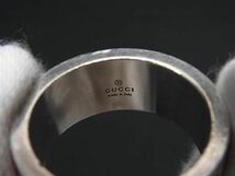 1円 GUCCI グッチ ブランデッドG SV925 リング 指輪 アクセサリー 表記サイズ 12 (約11号) レディース シルバー系 BK1401_画像4
