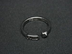 1円 ■美品■ FENDI フェンディ リング 指輪 アクセサリー 表記サイズ M (約15号) レディース シルバー系 AZ3555