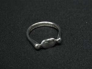 1円 ■美品■ TIFFANY＆Co ティファニー エルサペレッティ ビーン SV925 リング 約9号 指輪 アクセサリー レディース シルバー系 AZ3583