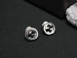 1円 ■極美品■ GUCCI グッチ インターロッキングG SV925 ピアス アクセサリー レディース メンズ シルバー系 AZ4404